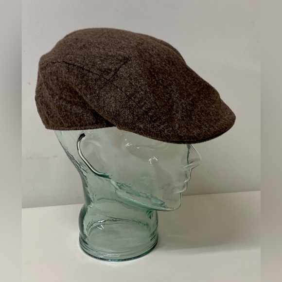 Men's Large Fitted Goorin Bros Brown Heather Flat Cap Hat - Picture 16 of 16